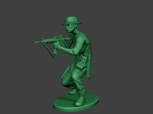 modern jungle soldier shoot crouched3 mjs1 3D Baskı Modeli