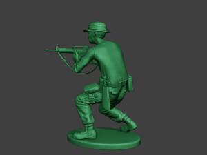 modern jungle soldier shoot crouched3 mjs1 3D Baskı Modeli