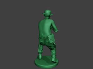 modern jungle soldier shoot crouched3 mjs1 3D Baskı Modeli