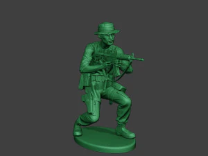 modern jungle soldier shoot crouched3 mjs1 3D Print Model