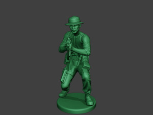 modern jungle soldier shoot crouched3 mjs1 3D Baskı Modeli
