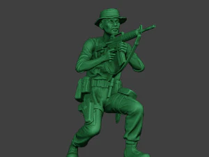 modern jungle soldier shoot crouched3 mjs1 3D Print Model