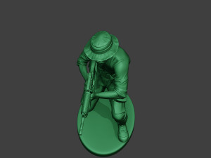 modern jungle soldier shoot crouched3 mjs1 3D Baskı Modeli