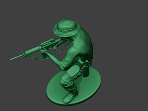 modern jungle soldier shoot crouched3 mjs1 3D Print Model