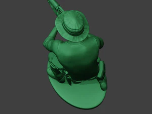 modern jungle soldier shoot crouched3 mjs1 3D Print Model