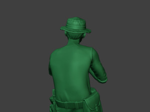 modern jungle soldier shoot crouched3 mjs1 3D Baskı Modeli