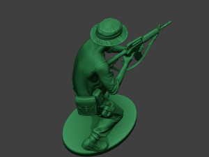 modern jungle soldier shoot crouched3 mjs1 3D Baskı Modeli