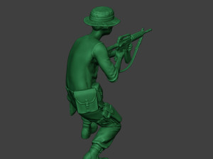 modern jungle soldier shoot crouched3 mjs1 3D Baskı Modeli