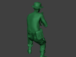 modern jungle soldier shoot crouched3 mjs1 3D Baskı Modeli