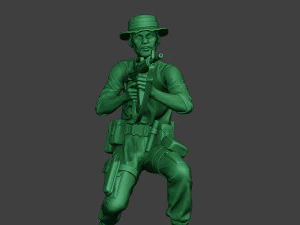 modern jungle soldier shoot crouched3 mjs1 3D Print Model