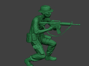 modern jungle soldier shoot crouched3 mjs1 3D Baskı Modeli