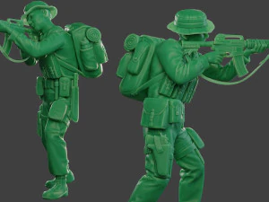 modern jungle soldier shoot stand mjs1 3D Print Model