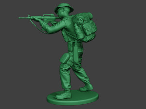 modern jungle soldier shoot stand mjs1 3Dプリントモデル