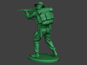 modern jungle soldier shoot stand mjs1 3Dプリントモデル