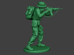 modern jungle soldier shoot stand mjs1 3Dプリントモデル