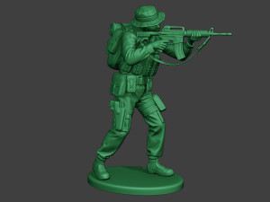 modern jungle soldier shoot stand mjs1 3Dプリントモデル