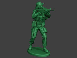 modern jungle soldier shoot stand mjs1 3Dプリントモデル