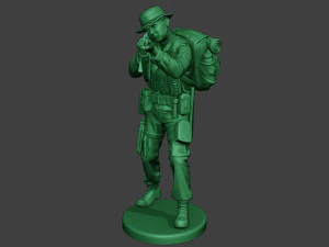 modern jungle soldier shoot stand mjs1 3D Print Model