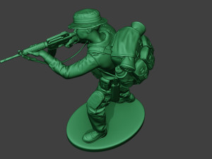 modern jungle soldier shoot stand mjs1 3Dプリントモデル