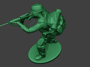 modern jungle soldier shoot stand mjs1 3D Print Model