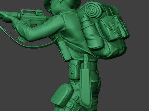 modern jungle soldier shoot stand mjs1 3Dプリントモデル