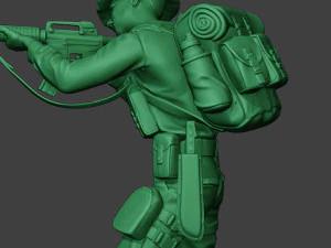 modern jungle soldier shoot stand mjs1 3D Print Model