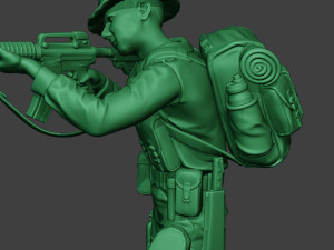 modern jungle soldier shoot stand mjs1 3Dプリントモデル