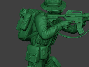 modern jungle soldier shoot stand mjs1 3Dプリントモデル