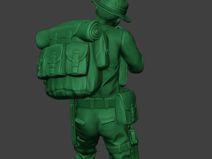 modern jungle soldier shoot stand mjs1 3Dプリントモデル