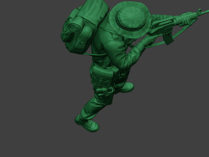 modern jungle soldier shoot stand mjs1 3Dプリントモデル