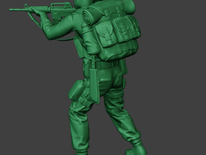 modern jungle soldier shoot stand mjs1 3Dプリントモデル