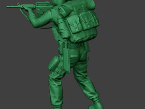 modern jungle soldier shoot stand mjs1 3D Print Model