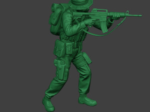 modern jungle soldier shoot stand mjs1 3Dプリントモデル