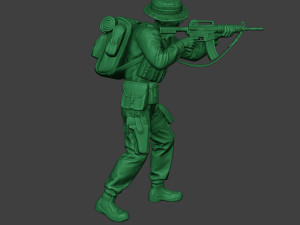 modern jungle soldier shoot stand mjs1 3Dプリントモデル