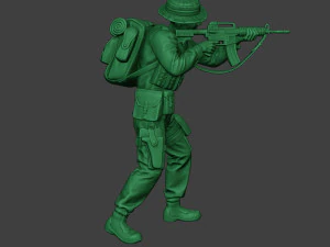 modern jungle soldier shoot stand mjs1 3D Print Model