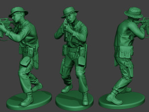 modern jungle soldier shoot stand2 mjs1 3D Print Model