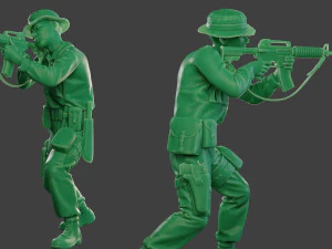 modern jungle soldier shoot stand2 mjs1 3D Print Model