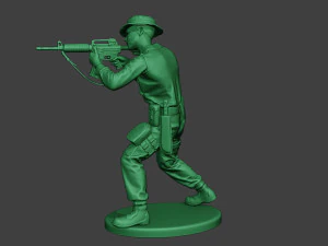 modern jungle soldier shoot stand2 mjs1 3D Print Model