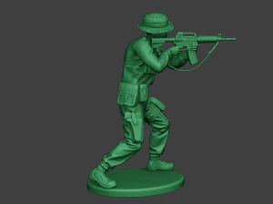 modern jungle soldier shoot stand2 mjs1 3D Print Model