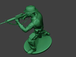 modern jungle soldier shoot stand2 mjs1 3D Print Model