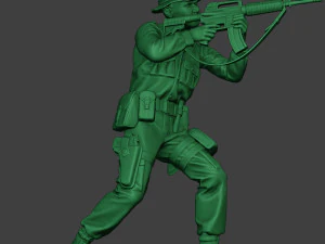 modern jungle soldier shoot stand2 mjs1 3D Print Model