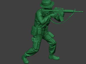 modern jungle soldier shoot stand2 mjs1 3D Print Model