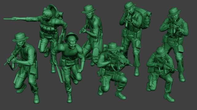 modern jungle soldiers mjs1 pack 2 Modèles 3D en vedette .c4d .max .obj .3ds .fbx .stl .blend 