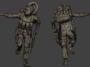 modern jungle soldiers mjs1 pack 2 Modèles 3D en vedette