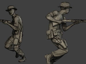 modern jungle soldiers mjs1 pack 2 Modèles 3D en vedette