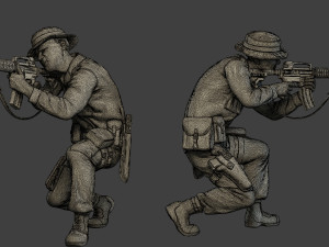 modern jungle soldiers mjs1 pack 2 Modèles 3D en vedette