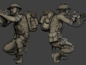 modern jungle soldiers mjs1 pack 2 Modèles 3D en vedette