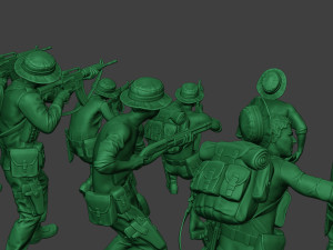 modern jungle soldiers mjs1 pack 2 Modèles 3D en vedette