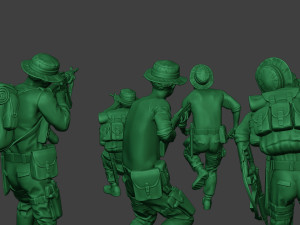 modern jungle soldiers mjs1 pack 2 Modèles 3D en vedette