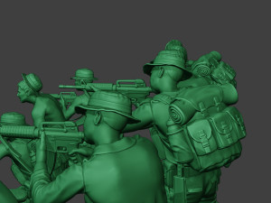 modern jungle soldiers mjs1 pack 2 Modèles 3D en vedette
